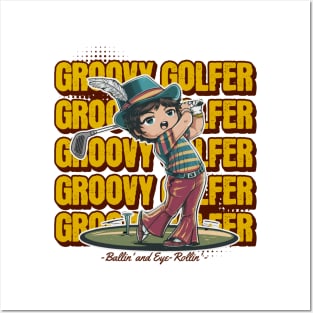 Groovy Golfer Kid- Golfer Day Posters and Art